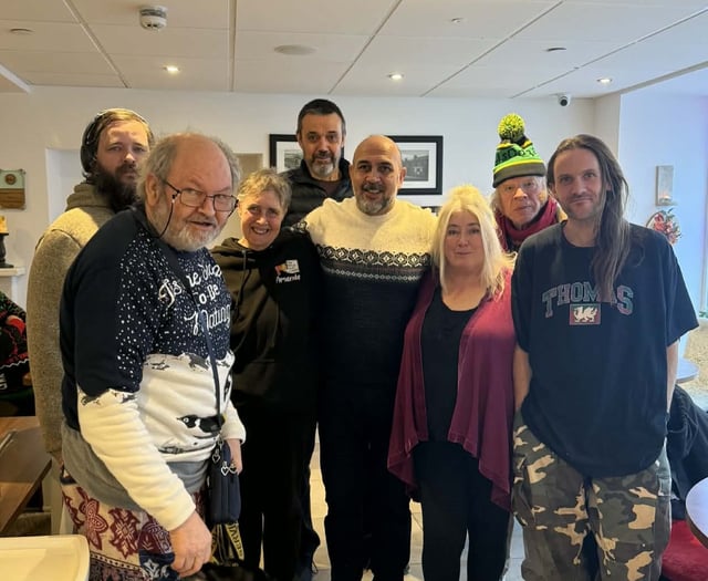 Over 50 people came together to celebrate Christmas at Aber cafe