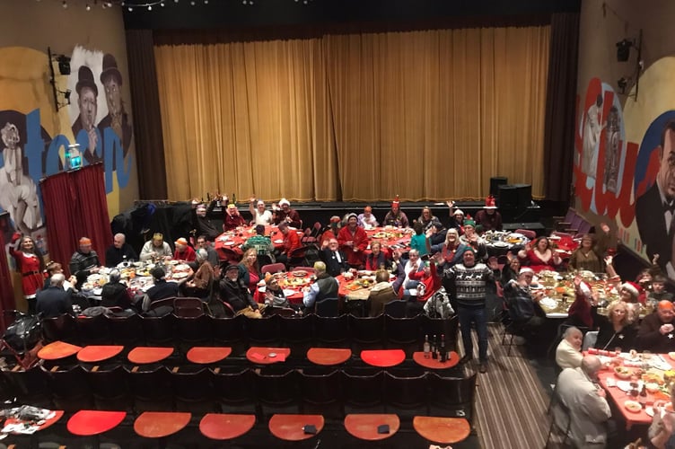 Over one hundred attended the community Christmas Day at the Magic Lantern Cinema in Tywyn. Photo: Magic Lantern