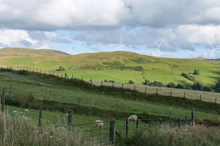 How Foel Fach Wind Farm could look from Cae’r Garreg 