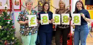 Staff raise £8,888 for Aberystwyth children's ward