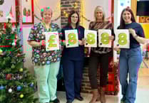 Staff raise £8,888 for Aberystwyth children's ward