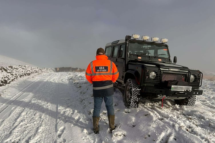 Hundreds of volunteers are on-call across Wales with their 4x4 vehicles during bouts of bad weather. Photo: 4x4 Response South Wales