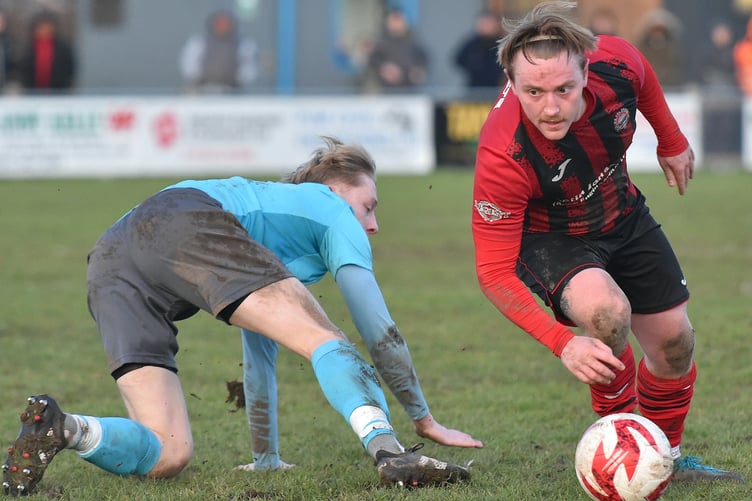 Rhys Alun pulled one back for Porthmadog at NFA