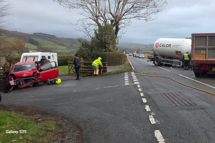 Emergency services were at the scene for four hours.