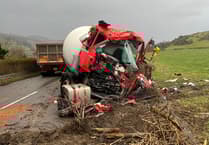 Calor Gas lorry in three-vehicle "pile-up" near Machynlleth