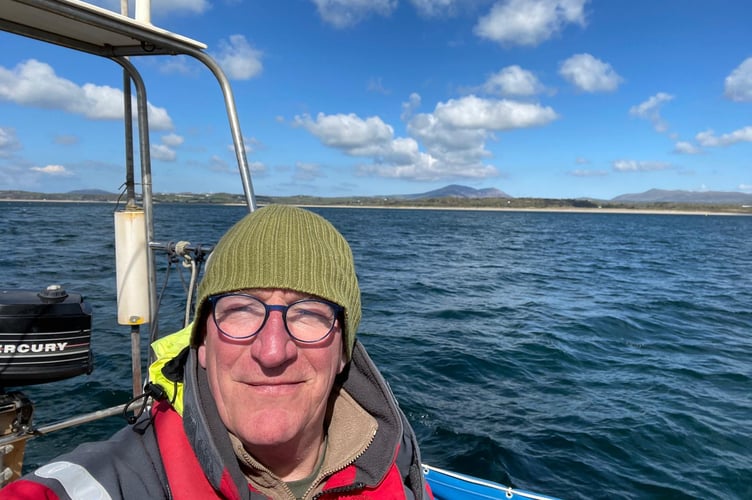 Martin on his boat before it was wrecked.