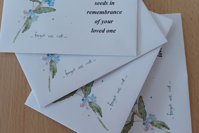 Forget me not seeds for bereaved families