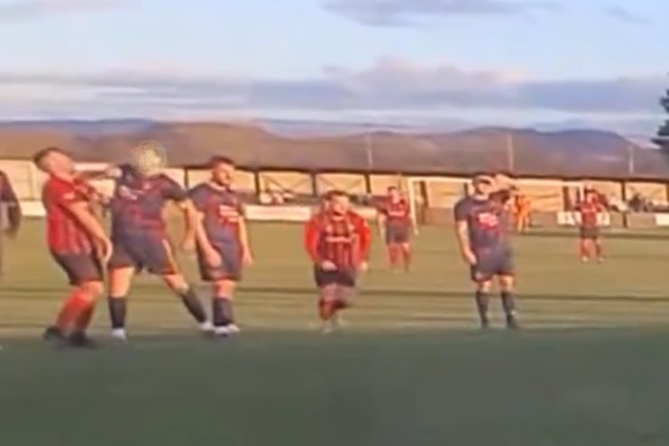 The match was delayed after the incident at The Traeth