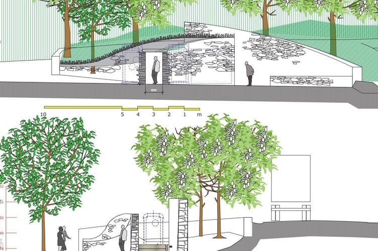 Proposal to upgrade toilet facilities at start of one of Yr Wydda's routes. Image: ENPA 