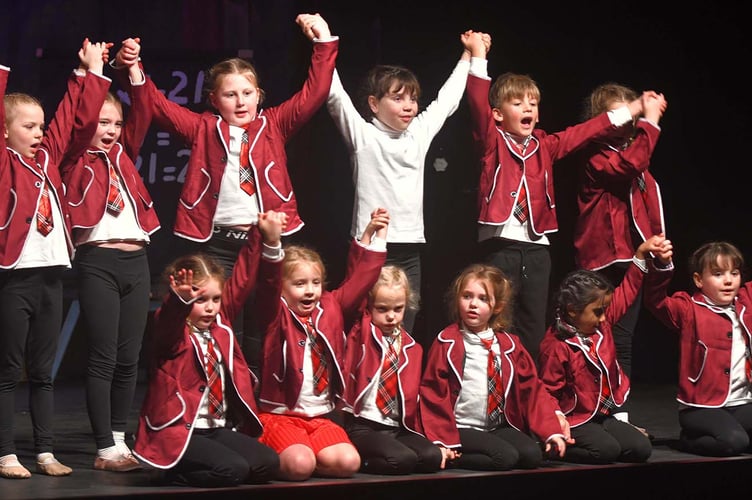 Younger members of Aberdyfi Players in rehearsal for their 2026 production of 'Pinocchio'. Photo: Doris O'Keefe
