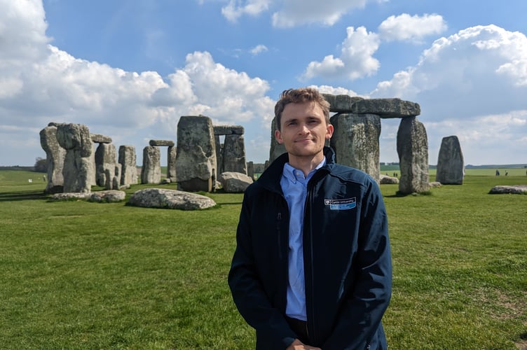 EMBARGO JANUARY 21 2026 10:00am GMT. Picture shows Lead author Dr Anthony Clarke at Stonehenge. New research has delivered the strongest scientific evidence yet that people â not glaciers â transported Stonehengeâs famous bluestones to the ancient site. The Curtin University study challenges one of archaeologyâs most enduring debates about how the Altar Stone and other rocks got to their current position and strengthens the case for deliberate human transport. Using advanced mineral âfingerprintingâ techniques, Curtin scientists examined microscopic grains preserved in rivers close to the historic monument around Salisbury Plain, in southern England. The mineral grains act as geological time capsules, revealing how sediments travelled across Britain over millions of years.