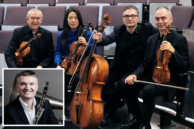 The Victoria Quartet (main) and John Bradbury (inset)