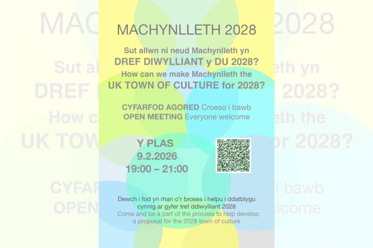 Join the first meeting to discuss how Machynlleth can become 2028's Town of Culture