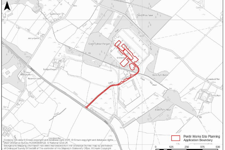 The site map for installing new cables and equipment at Pentir substation.