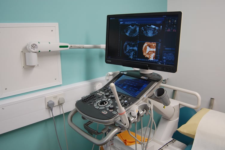 One of the new ultrasound machines with 3D imaging capabilities at the Women's Health Hub.