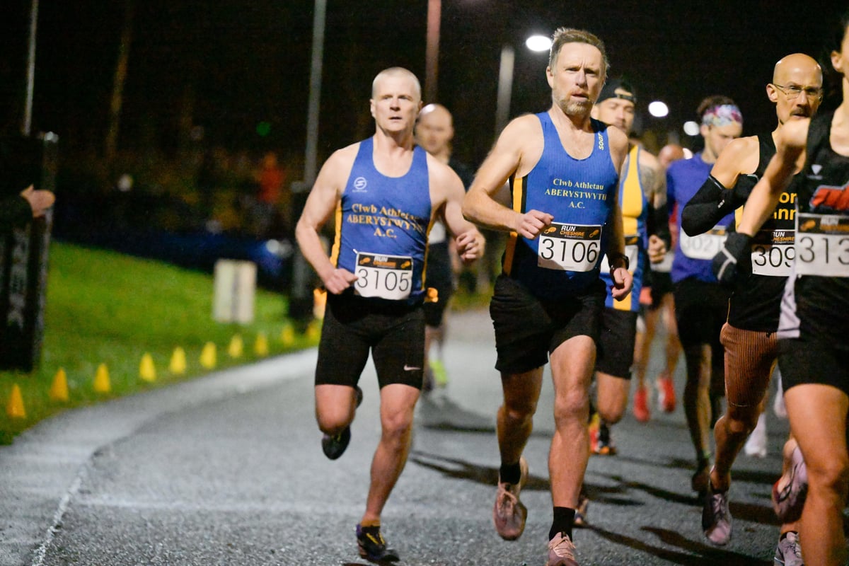 Aberystwyth runners shine at Shrewsbury floodlit 5K event