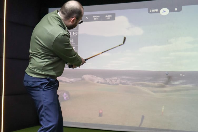 Trying the facilities at Wrexham Golf Club