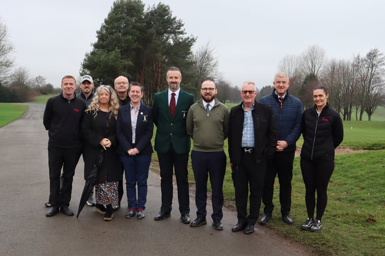 Wales Golf officials and Welsh Government Minister for Sport, Jack Sargeant at Wrexham Golf Course
