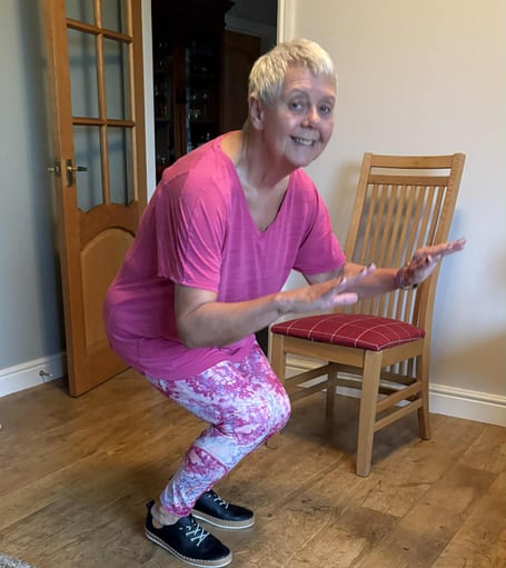 Former Cambrian News Editor Bev Thomas will do 100 squats a day this February to raise money for Cancer Research UK