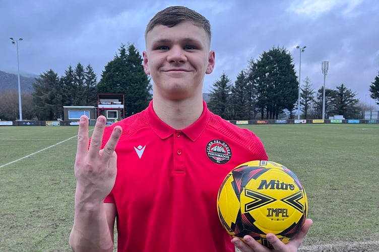 Hat-trick hero Osian Evans