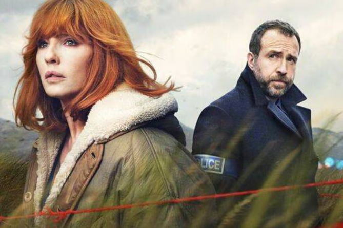 The stars of Under Salt Marsh, which was partly filmed in Gwynedd. Photo: Sky