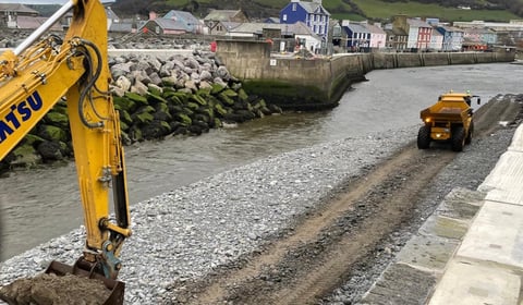 Dredging begins at Aberaeron harbour entrance to correct build-up