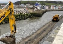 Dredging begins in Aberaeron to correct build-up that has made entrance "unnavigable"