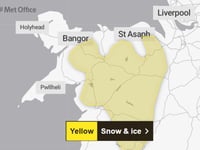 Met Office issues yellow snow and ice warning for parts of Gwynedd