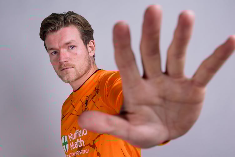 CARDIFF, WALES - 15 SEPTEMBER 2025: Cardiff Metâs Kelland Absalom during a Cymru Premier media session with Cardiff Metropolitan University F.C at The National Indoor Athletics Centre, Cyncoed Campus, Cardiff, Wales. (Pic by John Smith/FAW)