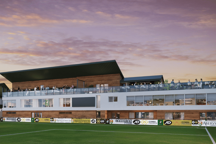 100 covered spectator seats in the new main building