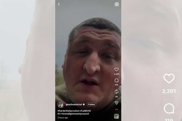 Gareth Ward, Chef at restaurant Ynshir, hit out at 'lazy journalists' after the details of his one-star hygiene rating were revealed. Photo: Gareth Ward