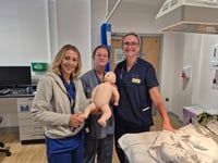 Baby manikin will help train staff on neonatal CPR