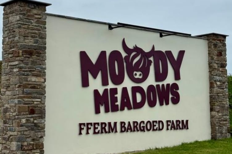 The new signage at Bargoed Farm