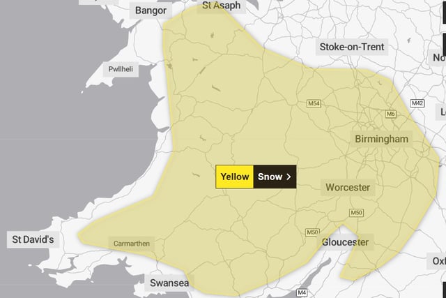 Met Office issues Wednesday night snow warning