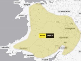Met Office issues Wednesday night snow warning