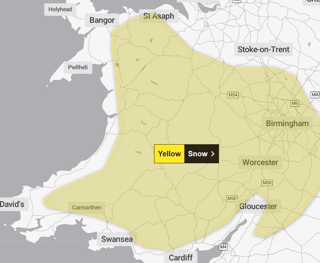 Met Office issues Wednesday night snow warning