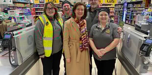 First Minister champions workers' rights in Aberystwyth supermarket