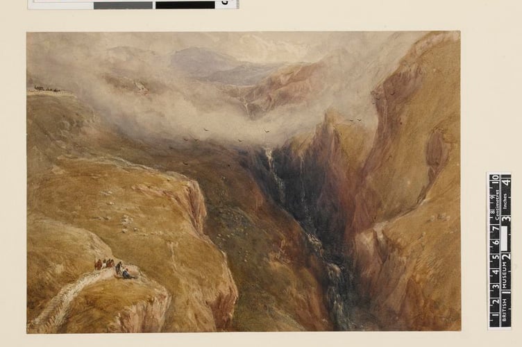 The cascade has been captured by many artists, including Victorian landscape painter David Cox, whose 1836 watercolour of Rhaeadr y Cwm hangs in the British Museum.