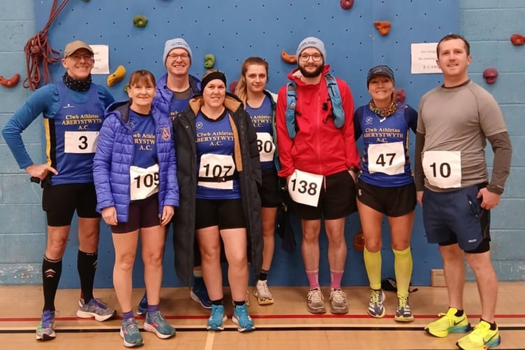 Aberystwyth AC runners at Cors Caron Half Marathon