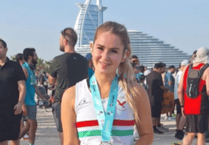 Sarn Helen's Nicola Williams takes on Dubai half marathon heat