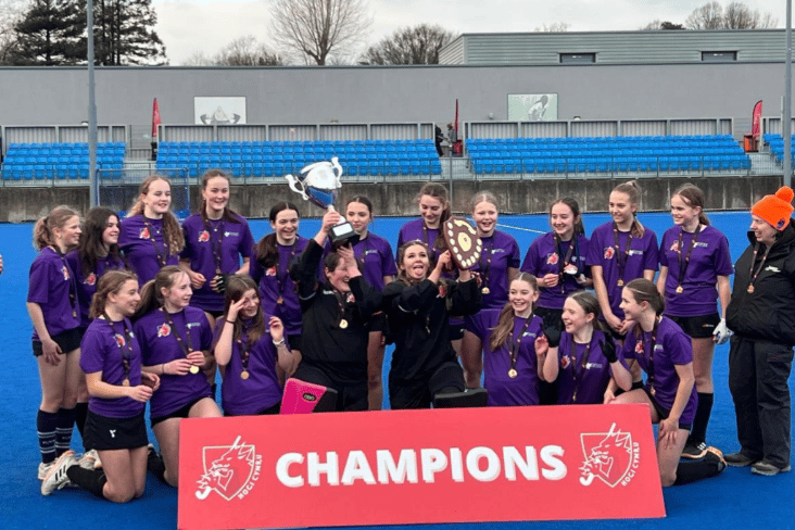 U15 Girls County Champions – the Eryri gold-winning team with coach Lynda Bennett