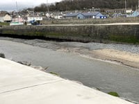 Council (supposedly) finishes dredging Aberaeron harbour entrance