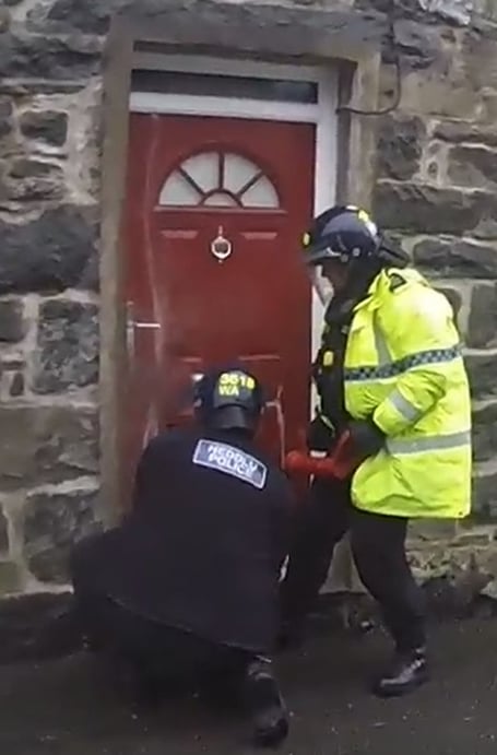 NWP Gwynedd South released this picture from the warrant execution. Photo: NWP Gwynedd South