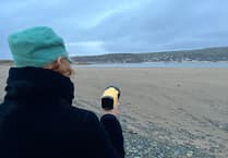 Morse code poetry shared between Aberdyfi and Borth