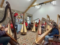 Renowned Welsh harpists attend school workshop
