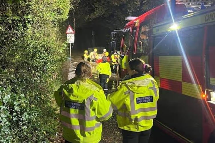 A major incident was declared after a retirement housing complex was flooded, leading to the building being evacuated