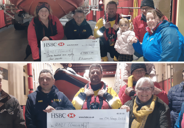 Young fundraiser and Madoc Yacht Club donate £3,544 to Criccieth RNLI