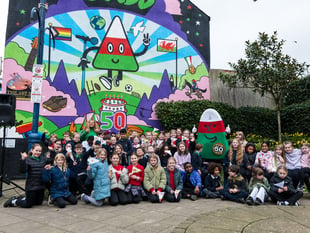 Aberystwyth celebrates Mistar Urdd with mural