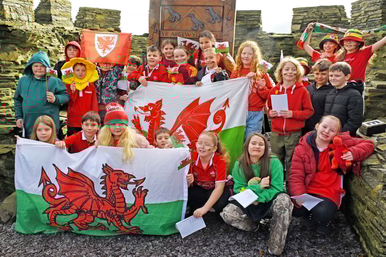 Children from Cardigan Junior School