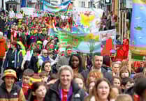 Friday parade to celebrate St David's Day in Cardigan